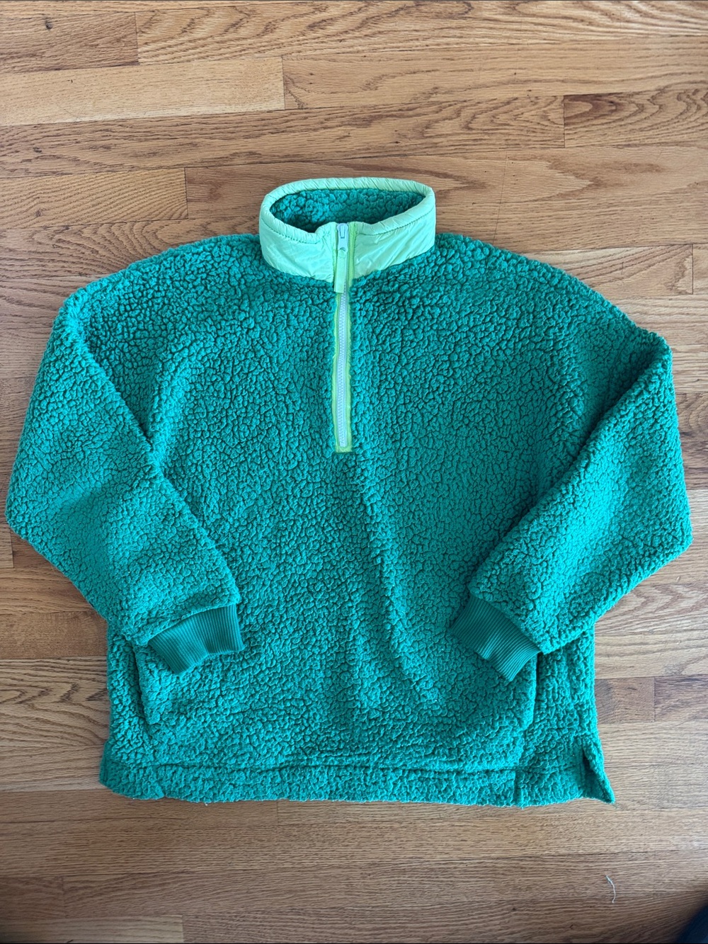 aerie green Sherpa 1/4 zip Pullover Medium - used